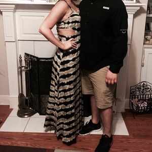 Open back/side maxi dress